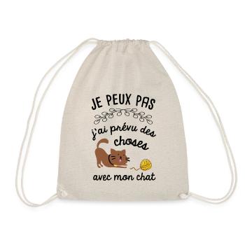 chat humour homme - Sac de sport léger - nature - Devant