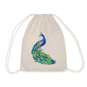 Oiseau plume de paon - Sac de sport léger - nature - Devant