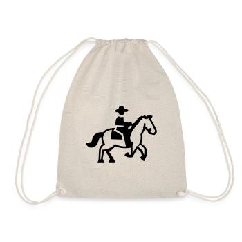 rider horse rider - Drawstring Bag - nature - Front