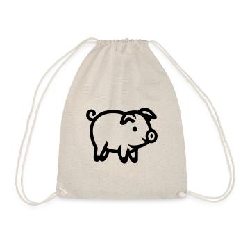 pig - Drawstring Bag - nature - Front
