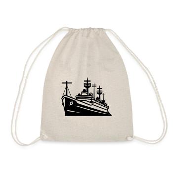 combat boat - Drawstring Bag - nature - Front