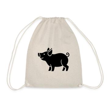 pig - Drawstring Bag - nature - Front