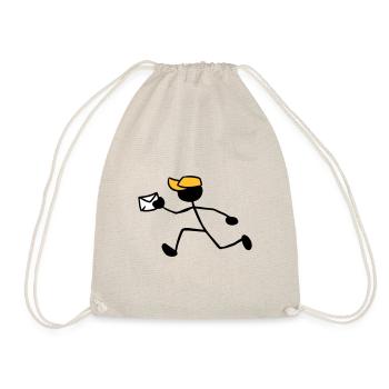 Postman Courier Letter Delivery Express Shipment - Drawstring Bag - nature - Front