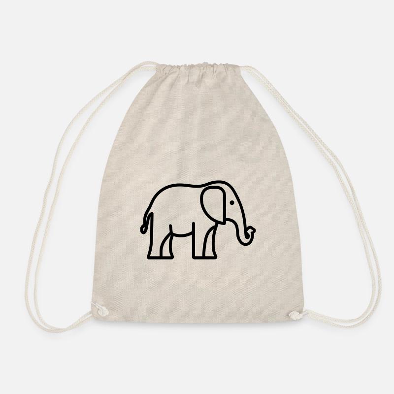 Elefant - Turnbeutel - Natur