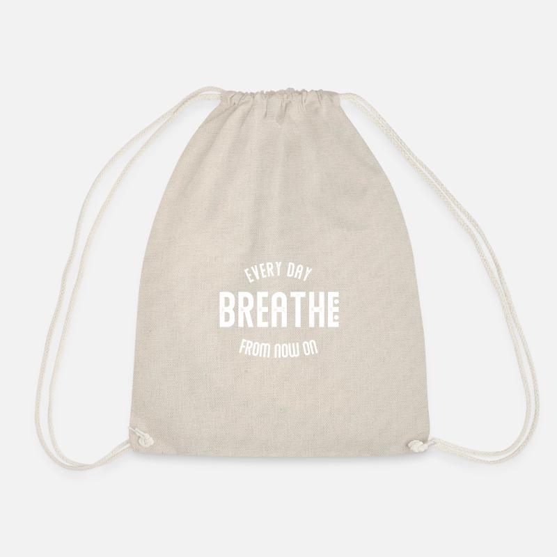 breathe Yoga - Drawstring Bag - nature