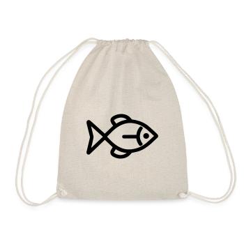 Fish - Drawstring Bag - nature - Front