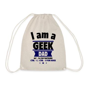 Je suis un papa geek, cadeau pour la fête des pères - Sac de sport léger - nature - Devant
