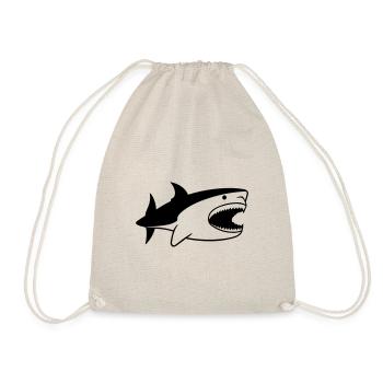 Shark - Drawstring Bag - nature - Front