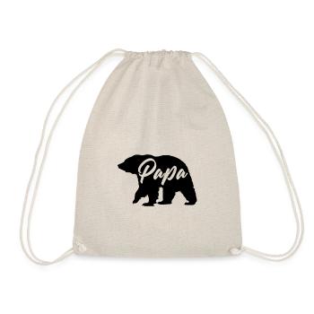 Vatertagsgeschenk Papa Vatertag Bär - Turnbeutel - Natur - Vorne