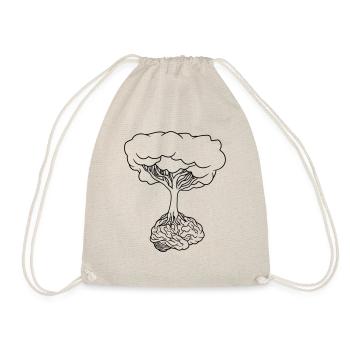 Brain under tree - Drawstring Bag - nature - Front