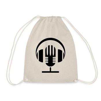 Mic and Headphones - Turnbeutel - Natur - Vorne