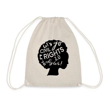 blm civil rights 2 0 | black lives matter - Drawstring Bag - nature - Front