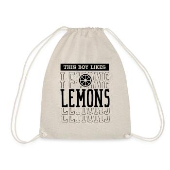 Junge mag Zitronensaft Limonade Sommerfrüchte - Turnbeutel - Natur - Vorne