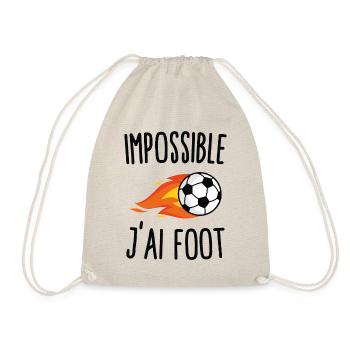Impossible j'ai foot - Sac de sport léger - nature - Devant