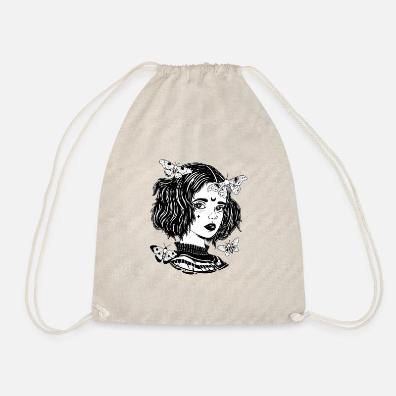 Gothic Girl - Drawstring Bag - nature