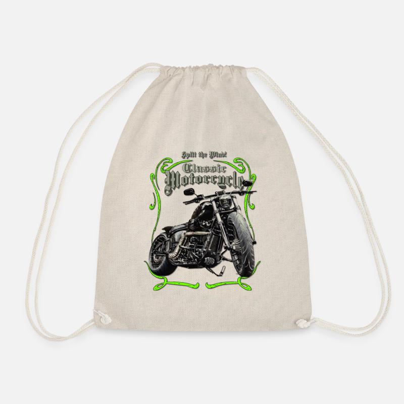 American Classic Motorcycles - Drawstring Bag - nature