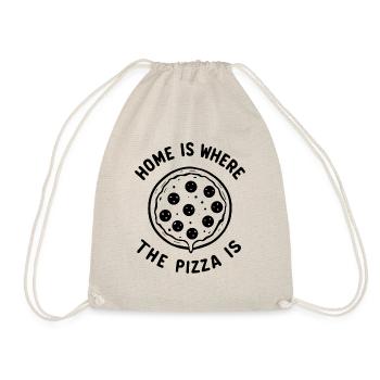 Home is Where the Pizza is - Drawstring Bag - nature - Front