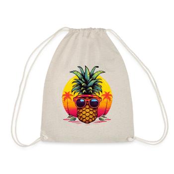 Synthwave Pineapple - Sac de sport léger - nature - Devant
