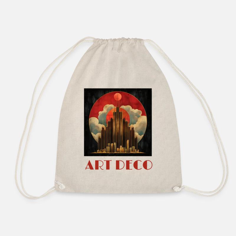 Art Deco - Drawstring Bag - nature