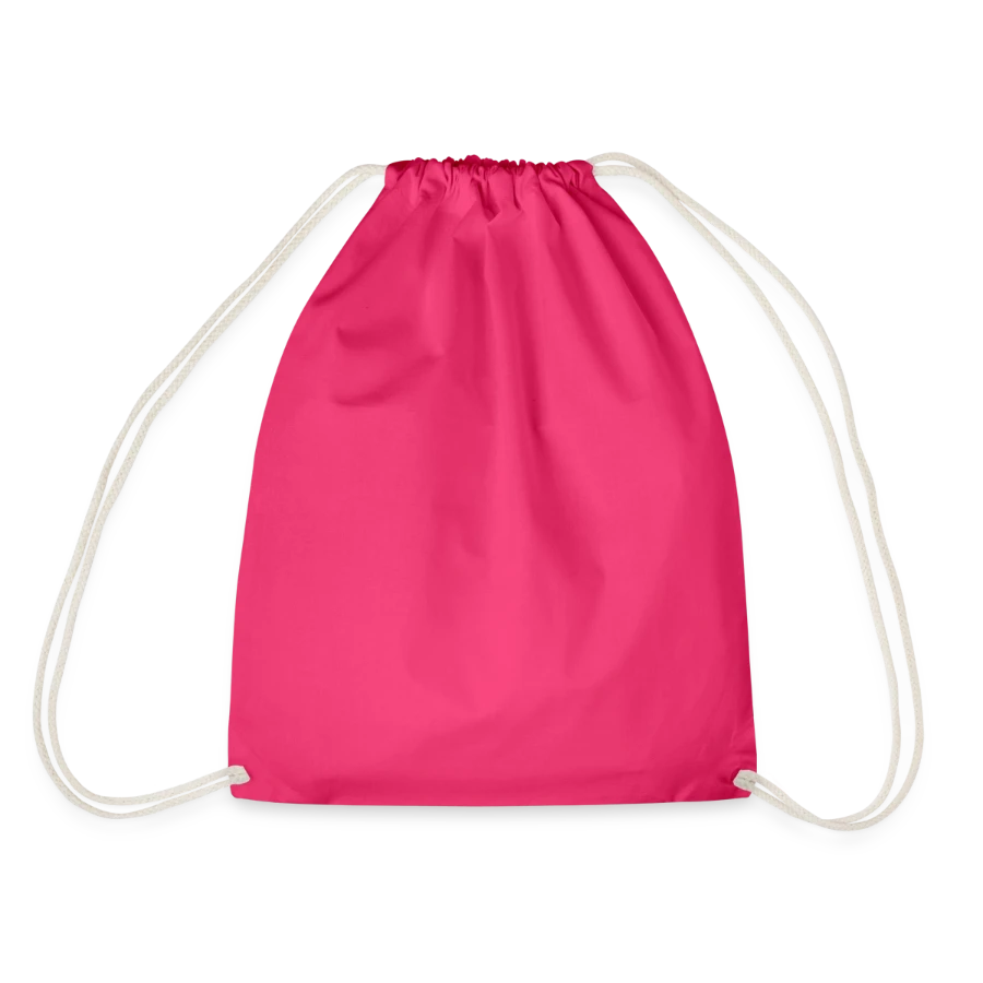 Salt Harbour badge on a drawstring bag, fuchsia, back