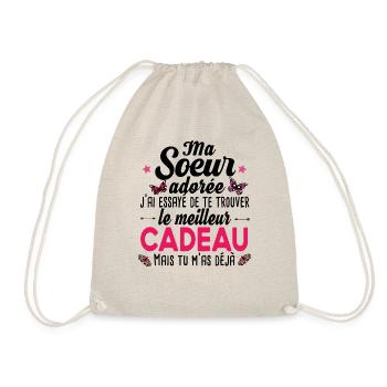 Soeur Grande Sœur Petite Cadeau Girly - Sac de sport léger - nature - Devant