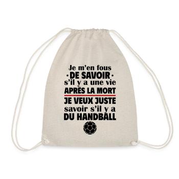 Je veux juste savoir si handball,cadeau de noël - Sac de sport léger - nature - Devant