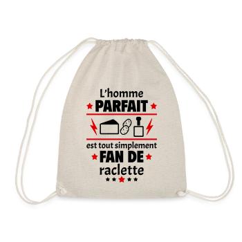 Homme parfait est fan de raclette, fête des pères - Sac de sport léger - nature - Devant