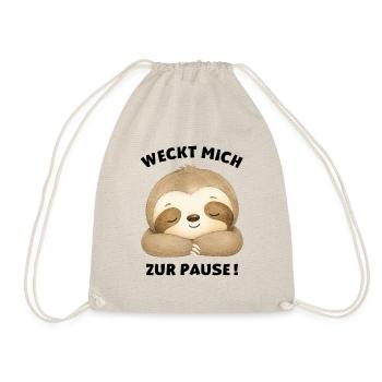 Weckt mich zur Pause Faultier - Turnbeutel - Natur - Vorne