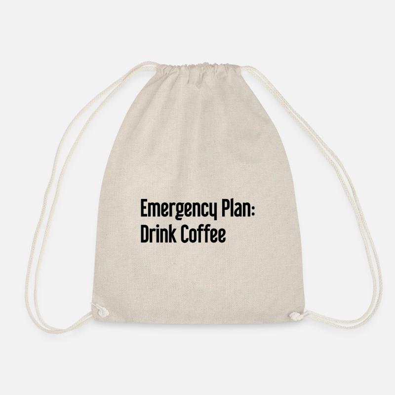 Coffee Contingency Plan - Drawstring Bag - nature