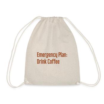 Kaffee-Notfallplan - Turnbeutel - Natur - Vorne