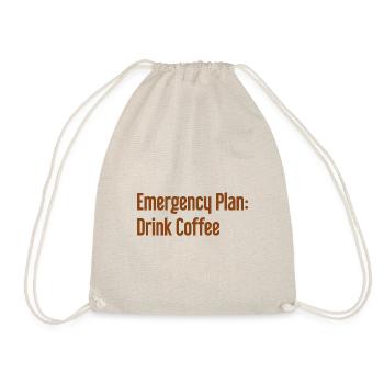 Kaffee-Notfallplan - Turnbeutel - Natur - Vorne