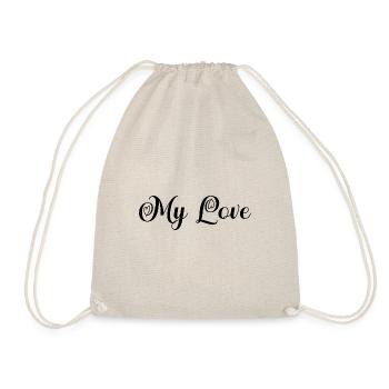 My love - Mon amour - Valentine's Day gift. - Drawstring Bag - nature - Front