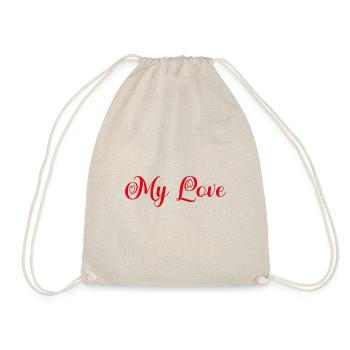 My love - Mon amour - Valentine's Day gift. - Drawstring Bag - nature - Front