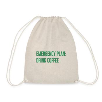 Kaffee-Notfallplan - Turnbeutel - Natur - Vorne
