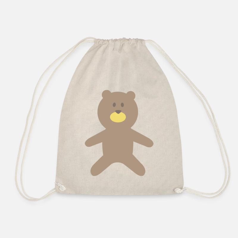 Plush bear - Drawstring Bag - nature