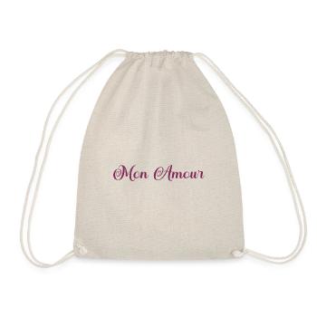 Mon amour - Cadeau saint valentin. Cadeau couple. - Sac de sport léger - nature - Devant