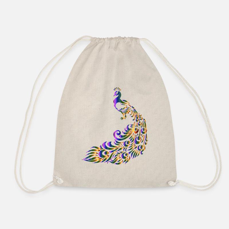 Pfau bunt - Turnbeutel - Natur