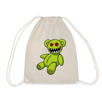 Zombie Teddy - Monster Halloween Bär Liebhaber Fan - Turnbeutel - Natur - Vorne