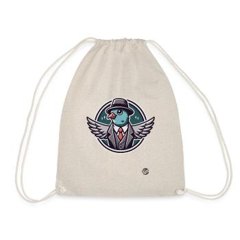Retro Vintage Gentleman with Dove - Drawstring Bag - nature - Front