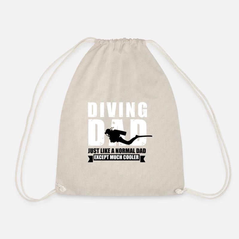 DIVING DAD Vater Scuba Tauchen - Turnbeutel - Natur