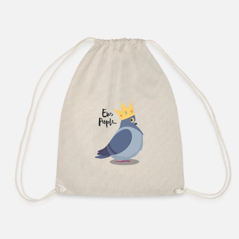 Freche Taube mit Spruch "Ew, People..." Bird Nerd - Turnbeutel - Natur