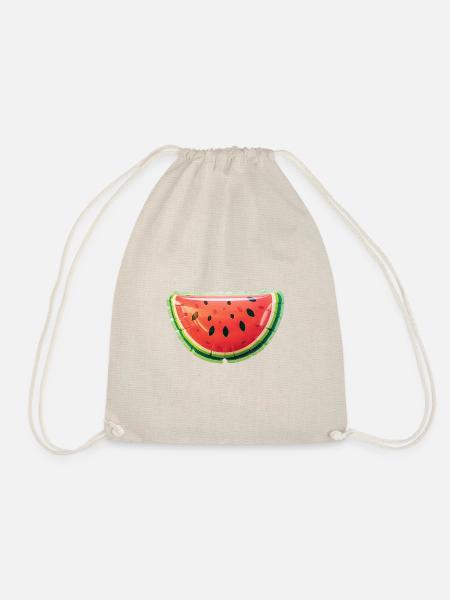 Wassermelone Balloon - Turnbeutel - Natur