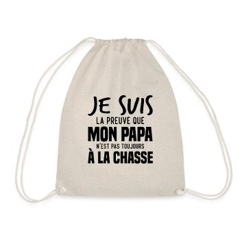 La preuve que mon papa pas toujours chasse - Sac de sport léger - nature - Devant