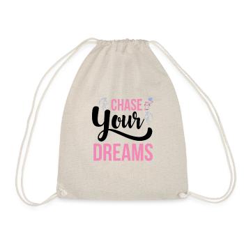 Chase your dreams Unicorn - Drawstring Bag - nature - Front