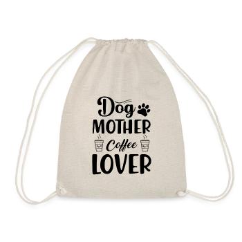 Dog mother coffee lover - Drawstring Bag - nature - Front