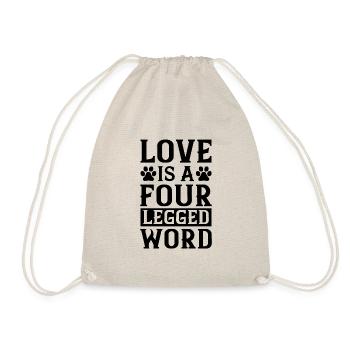 Love is a four-legged word - Drawstring Bag - nature - Front