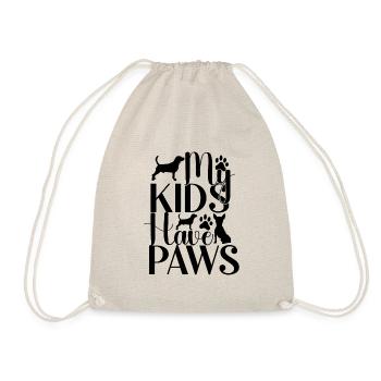 My children have paws - Drawstring Bag - nature - Front