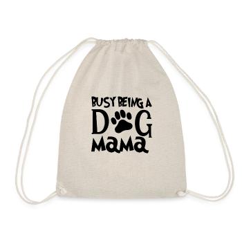 Employed as a dog mom - Drawstring Bag - nature - Front
