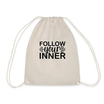 Follow your heart Unicorn - Drawstring Bag - nature - Front