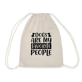 Dogs are my favorite people - Drawstring Bag - nature - Front